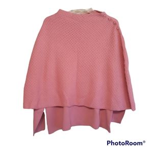 Dialogue Pink sweater wih capelet